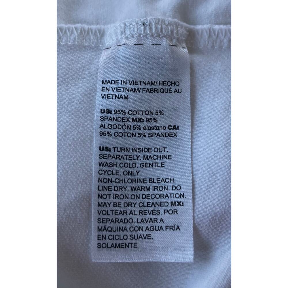 Chico's Women's White Casual 3/4 Sleeve Scoop Neck Smocked Shoulders SZ 3 US/XL - Picture 9 of 11